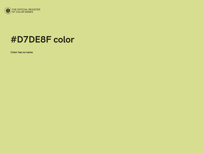 #D7DE8F color image