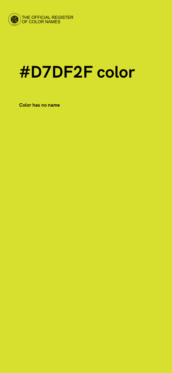 #D7DF2F color image