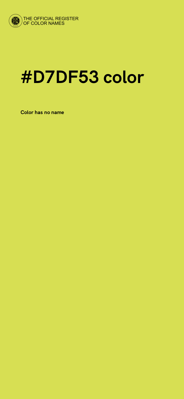 #D7DF53 color image