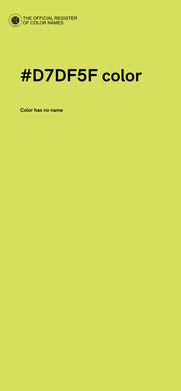 #D7DF5F color image