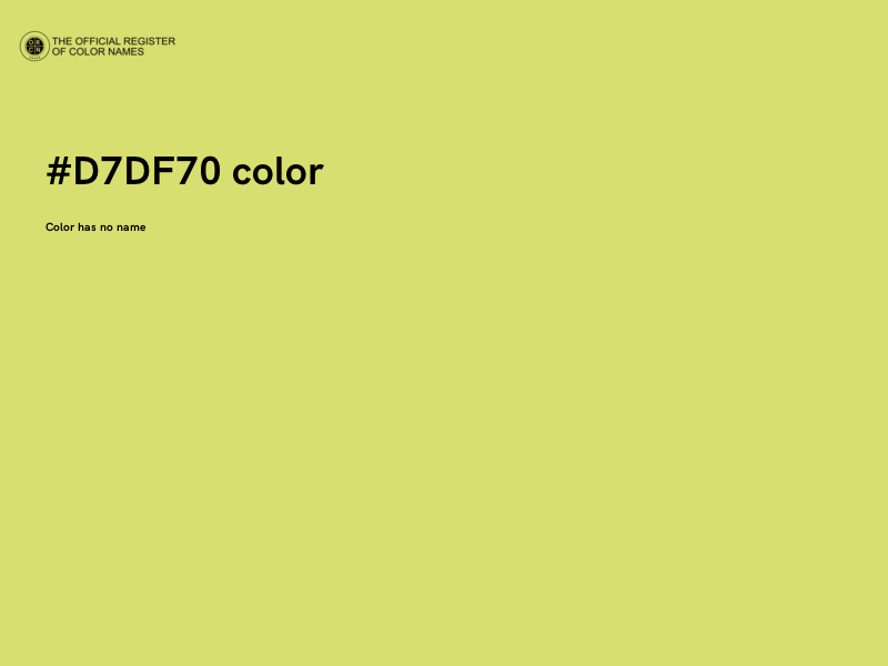 #D7DF70 color image