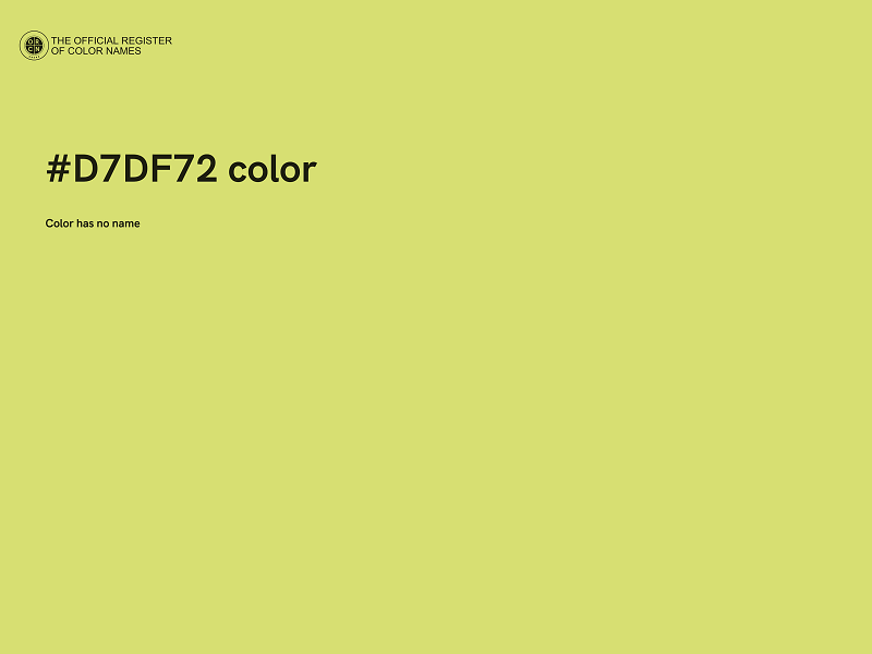 #D7DF72 color image