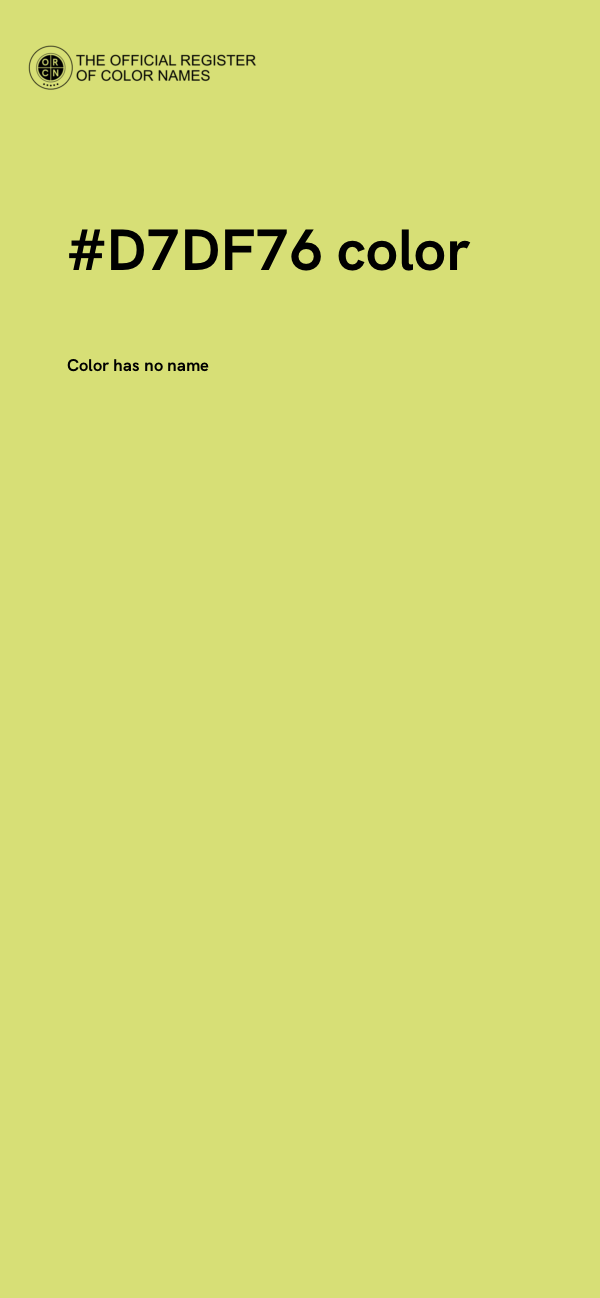 #D7DF76 color image
