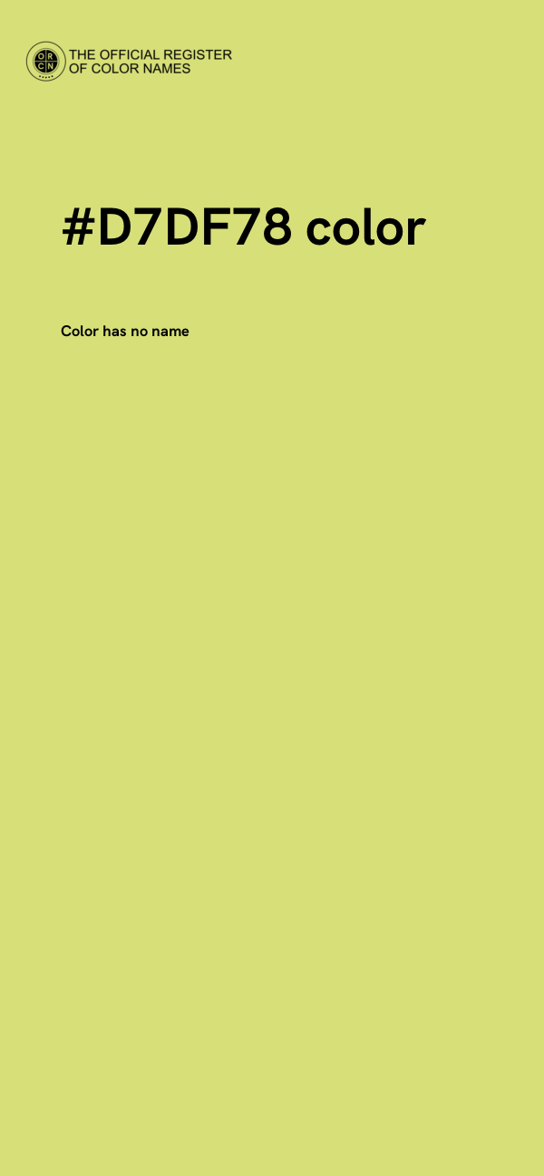 #D7DF78 color image