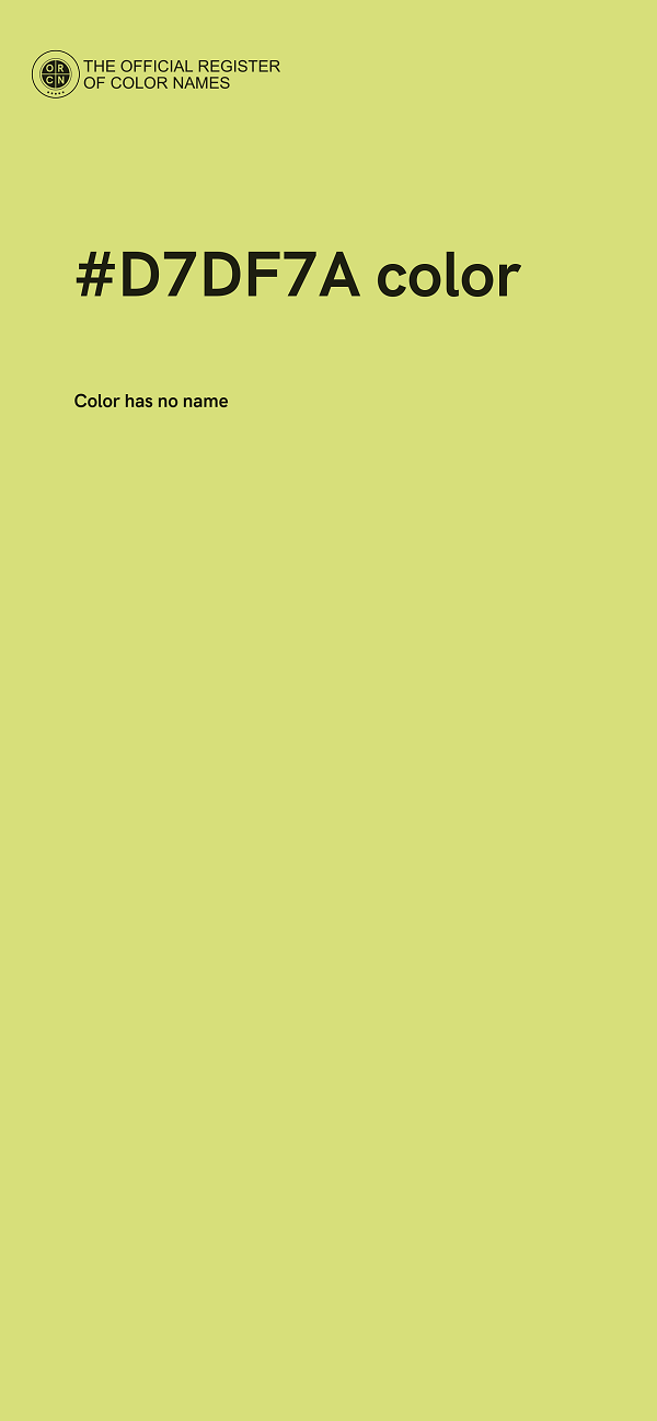 #D7DF7A color image