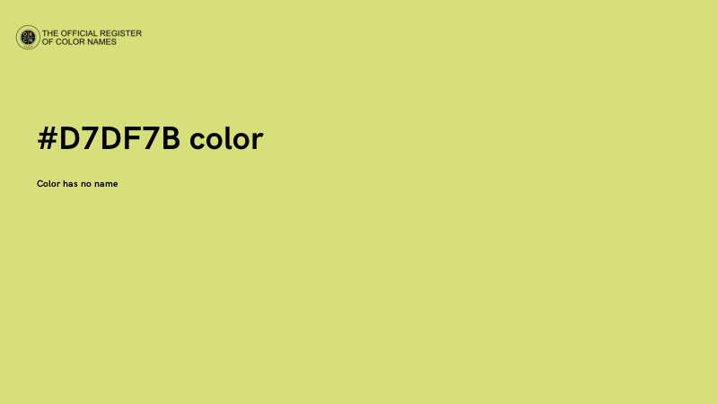 #D7DF7B color image