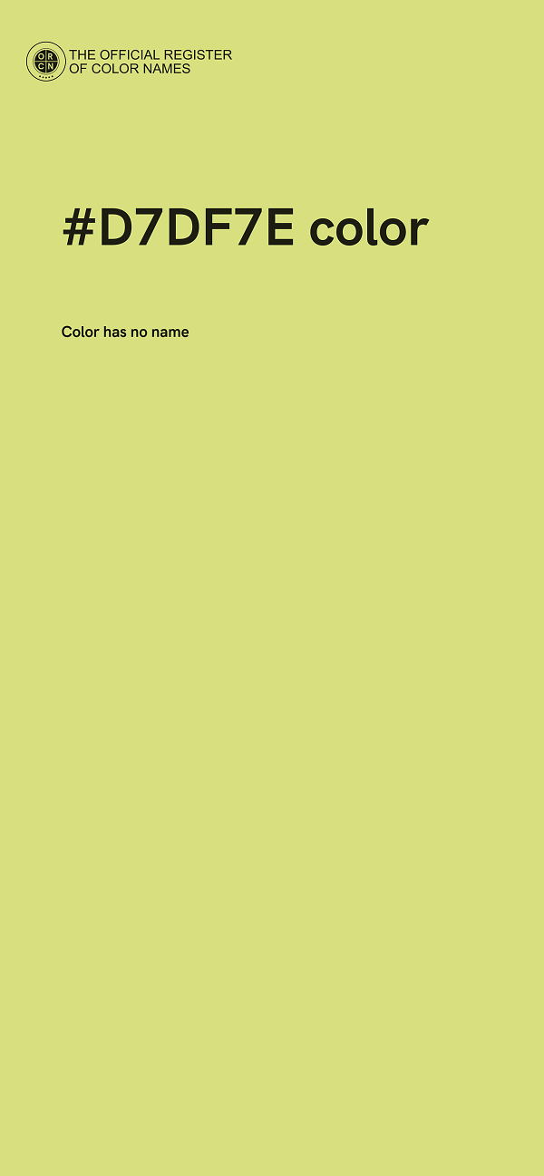 #D7DF7E color image