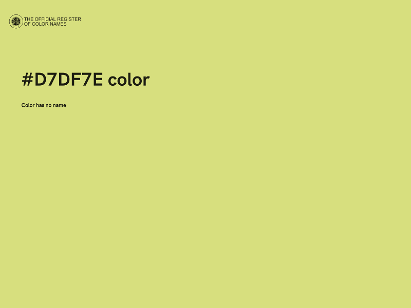 #D7DF7E color image