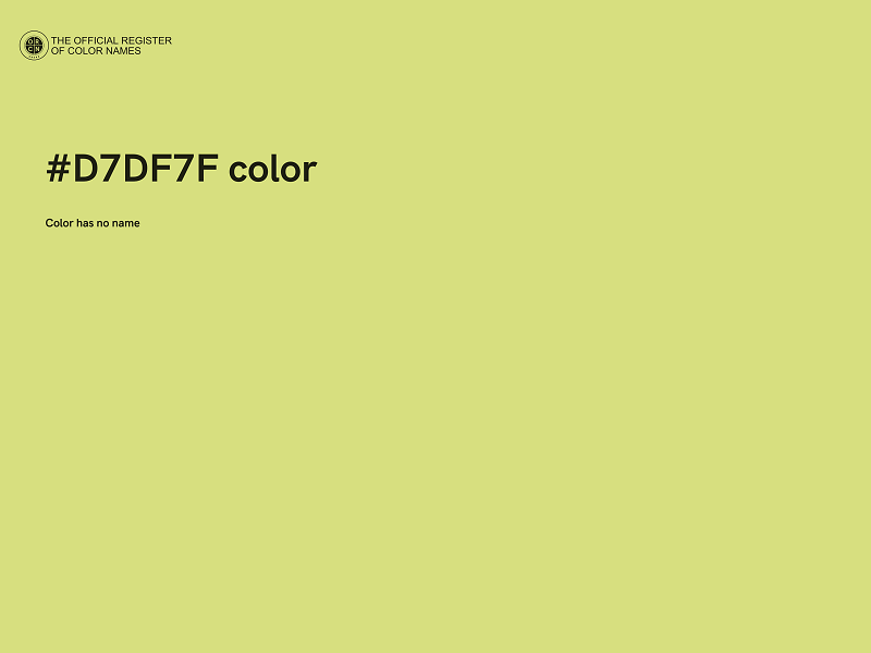 #D7DF7F color image