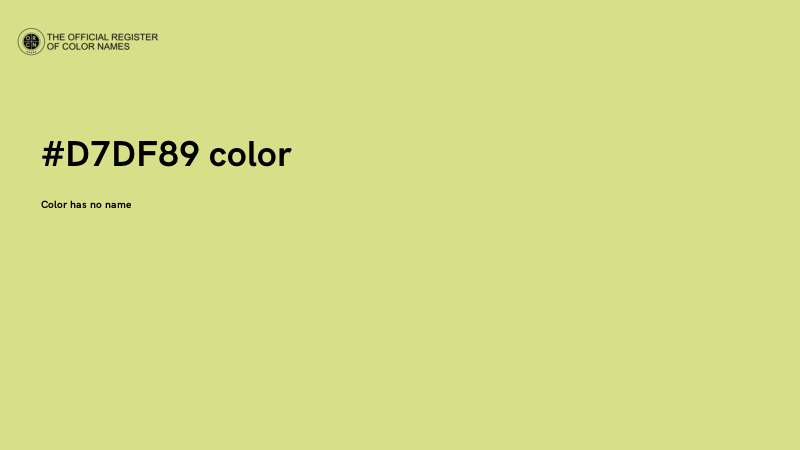 #D7DF89 color image