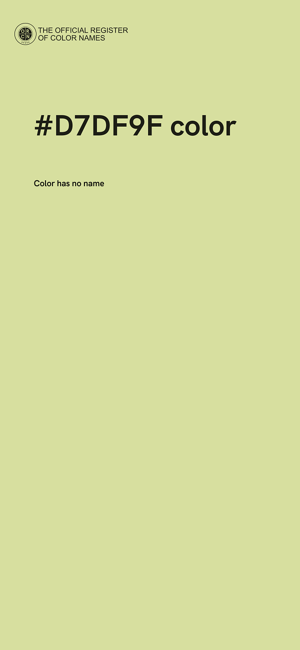 #D7DF9F color image