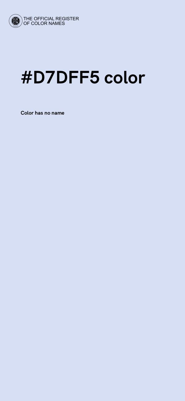 #D7DFF5 color image