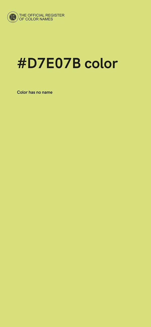 #D7E07B color image