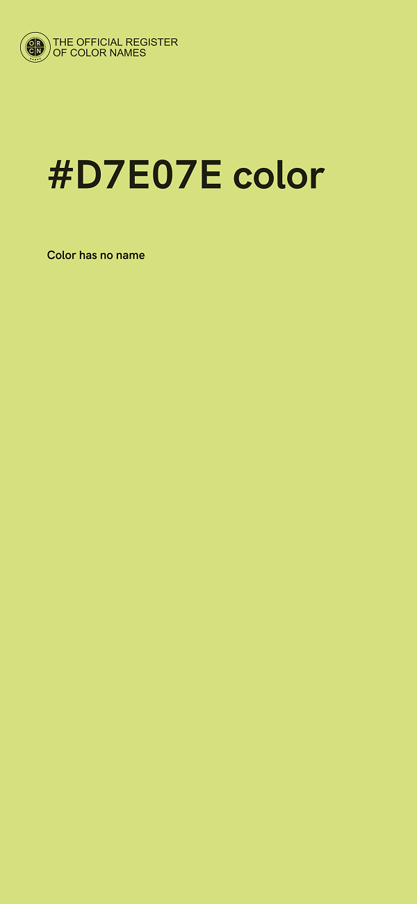 #D7E07E color image