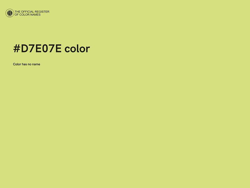 #D7E07E color image