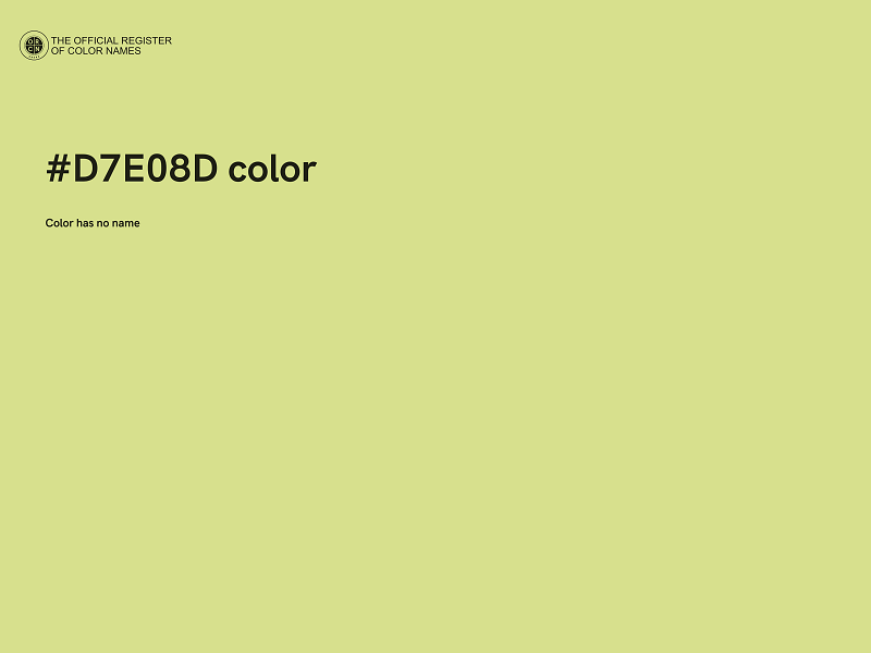 #D7E08D color image