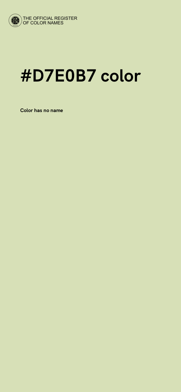 #D7E0B7 color image