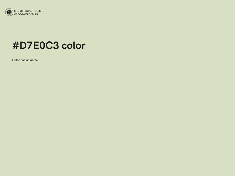 #D7E0C3 color image