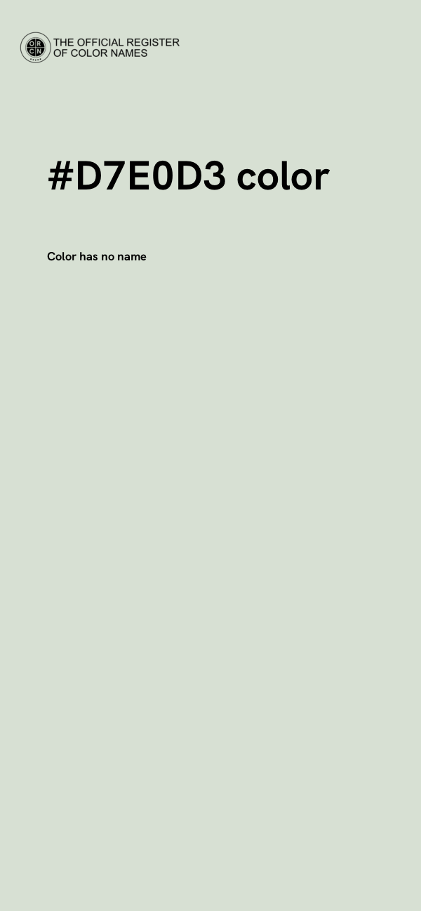 #D7E0D3 color image