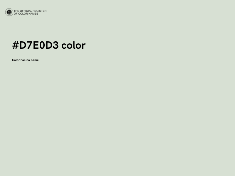 #D7E0D3 color image