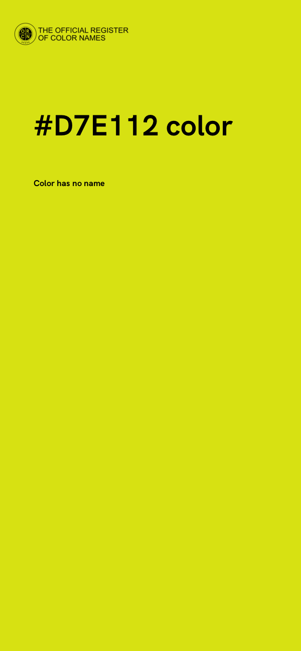 #D7E112 color image