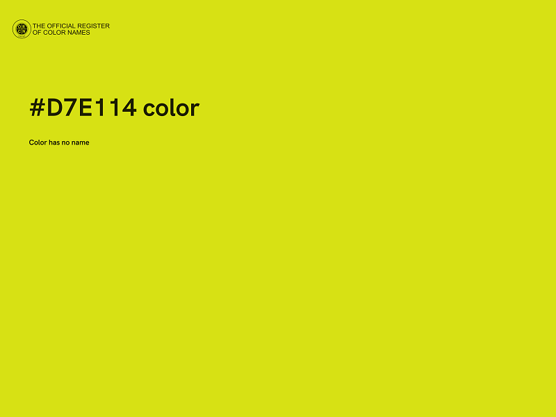 #D7E114 color image