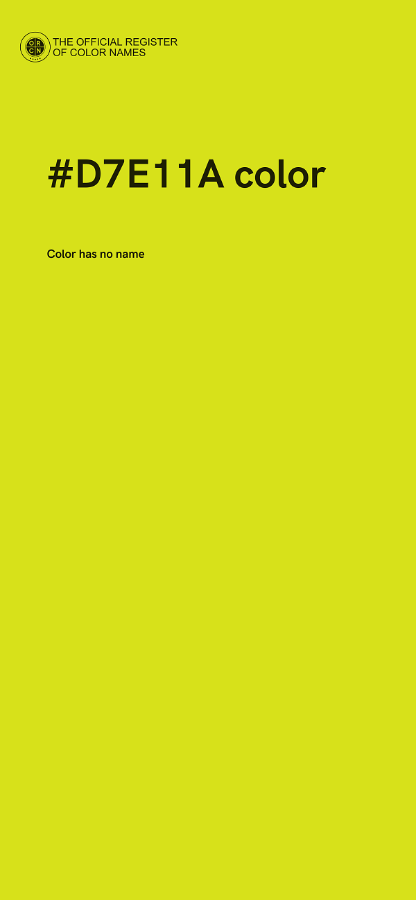 #D7E11A color image