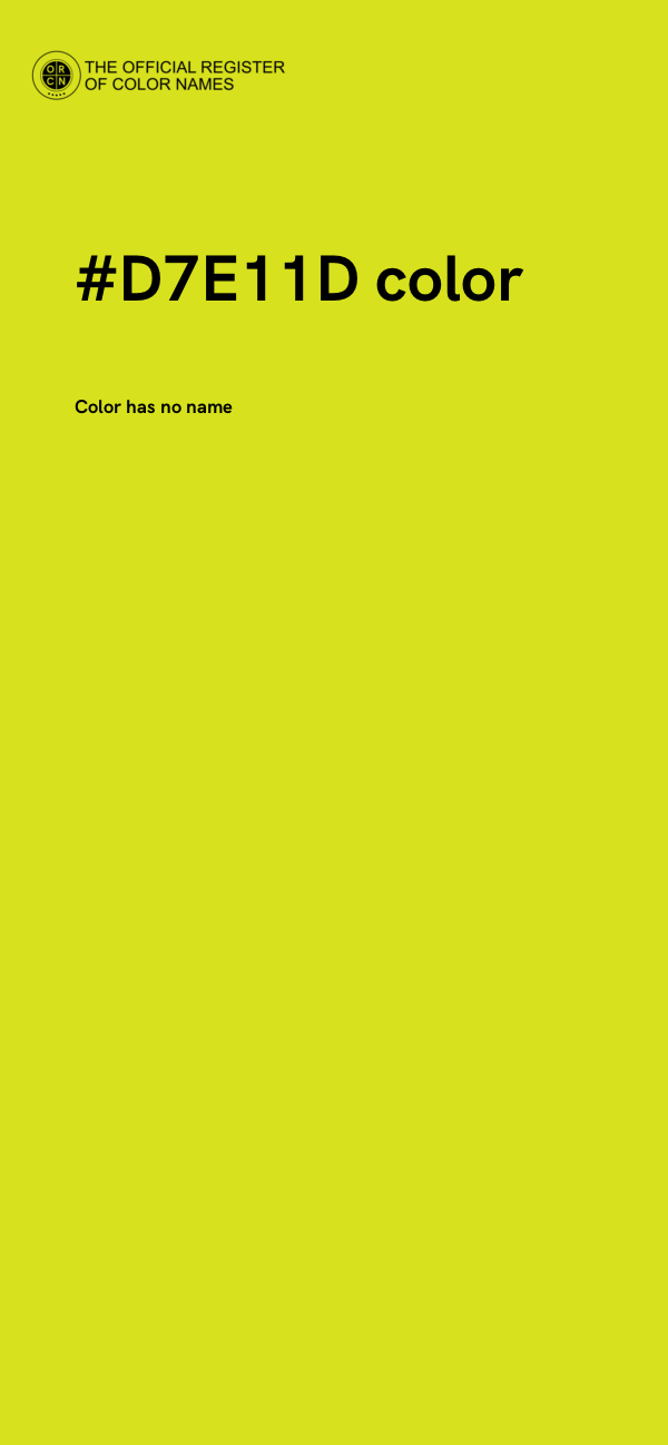 #D7E11D color image