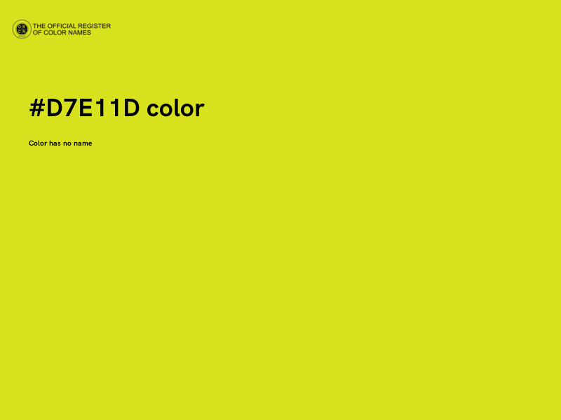 #D7E11D color image