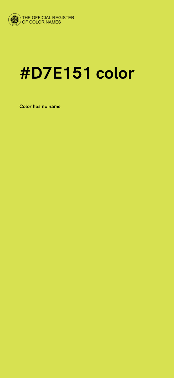 #D7E151 color image