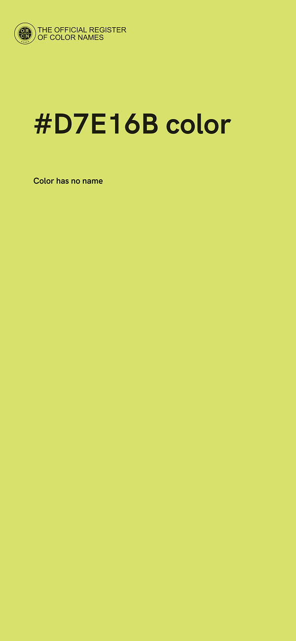 #D7E16B color image