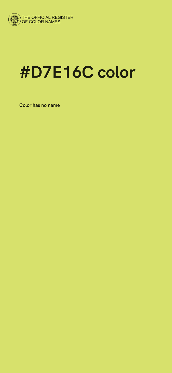 #D7E16C color image