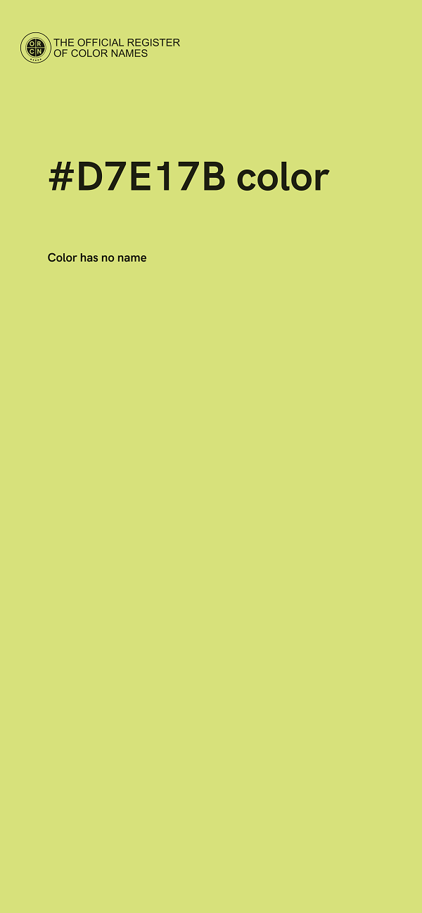 #D7E17B color image