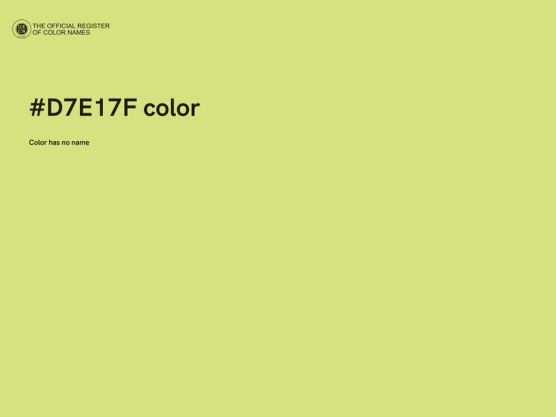 #D7E17F color image