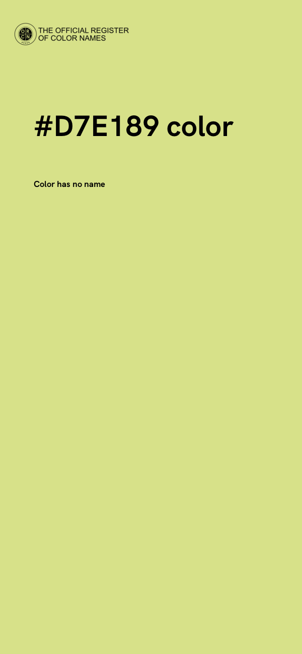 #D7E189 color image