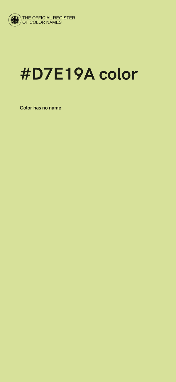#D7E19A color image
