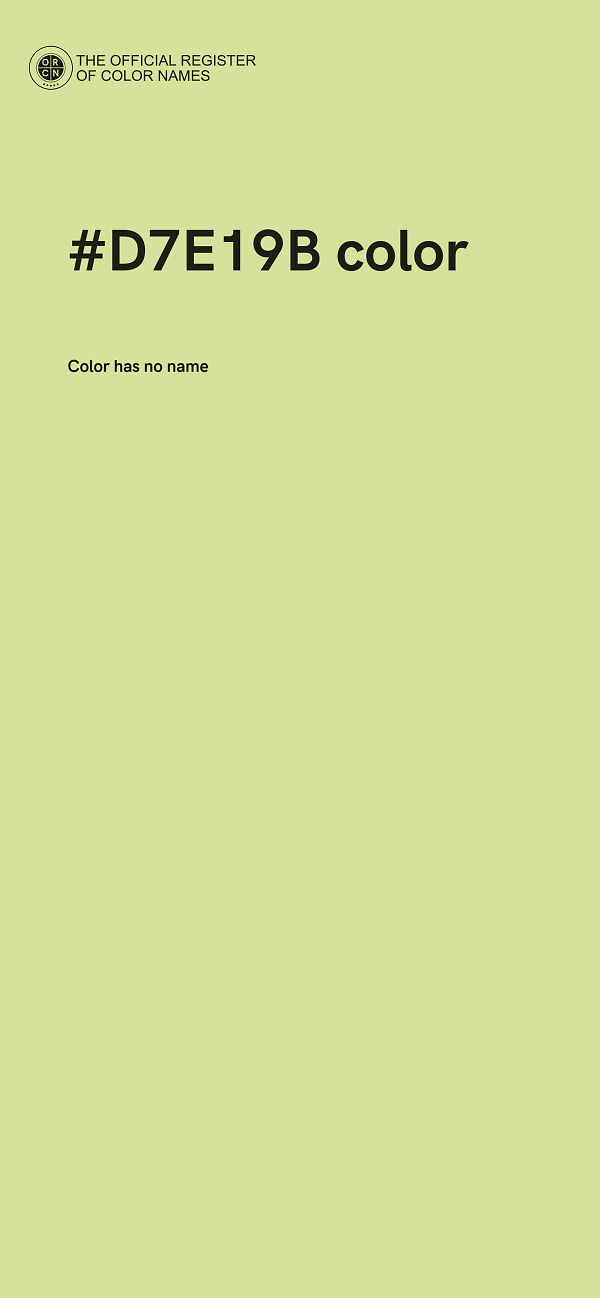 #D7E19B color image