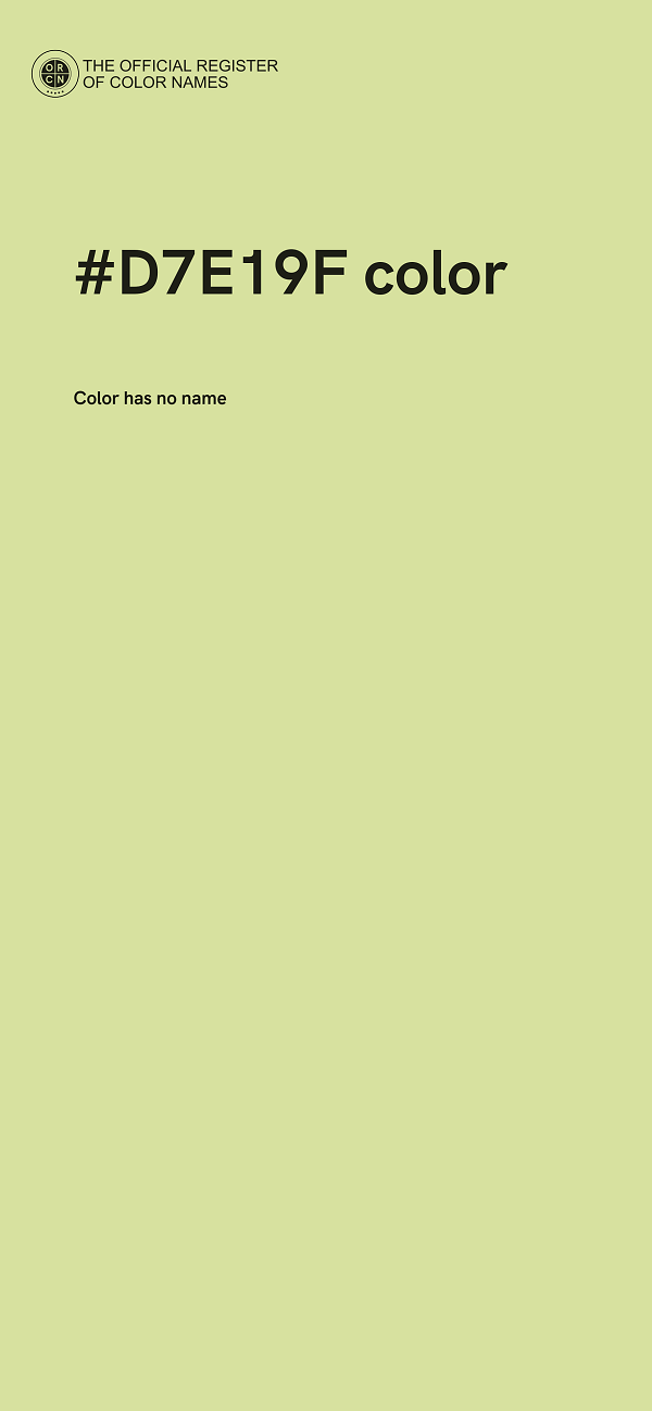 #D7E19F color image