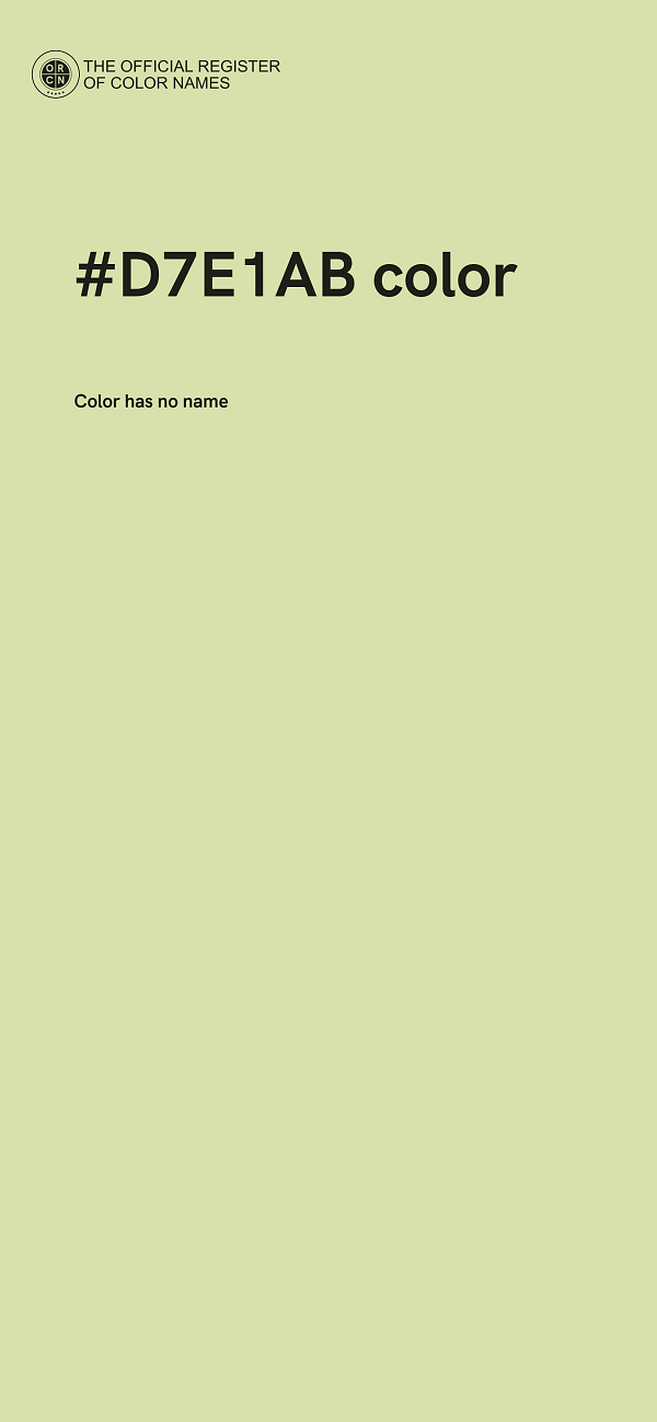 #D7E1AB color image