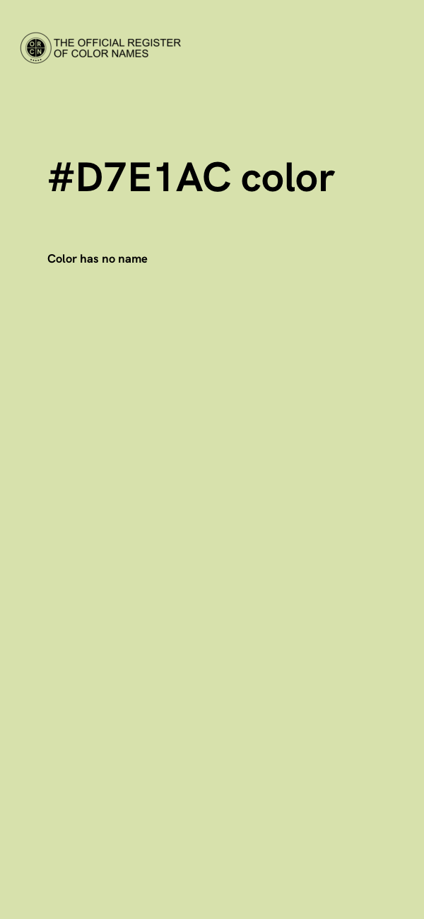 #D7E1AC color image