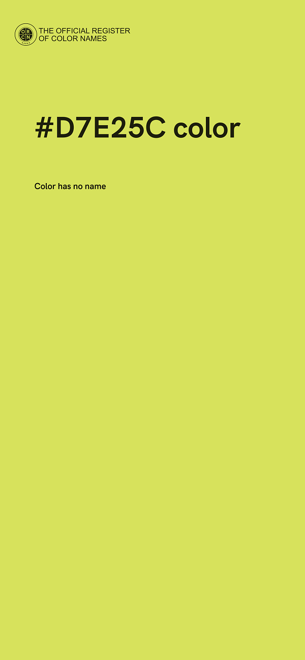 #D7E25C color image