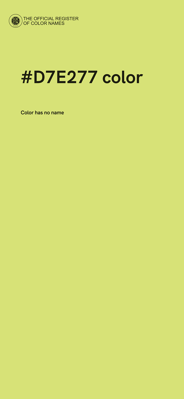 #D7E277 color image