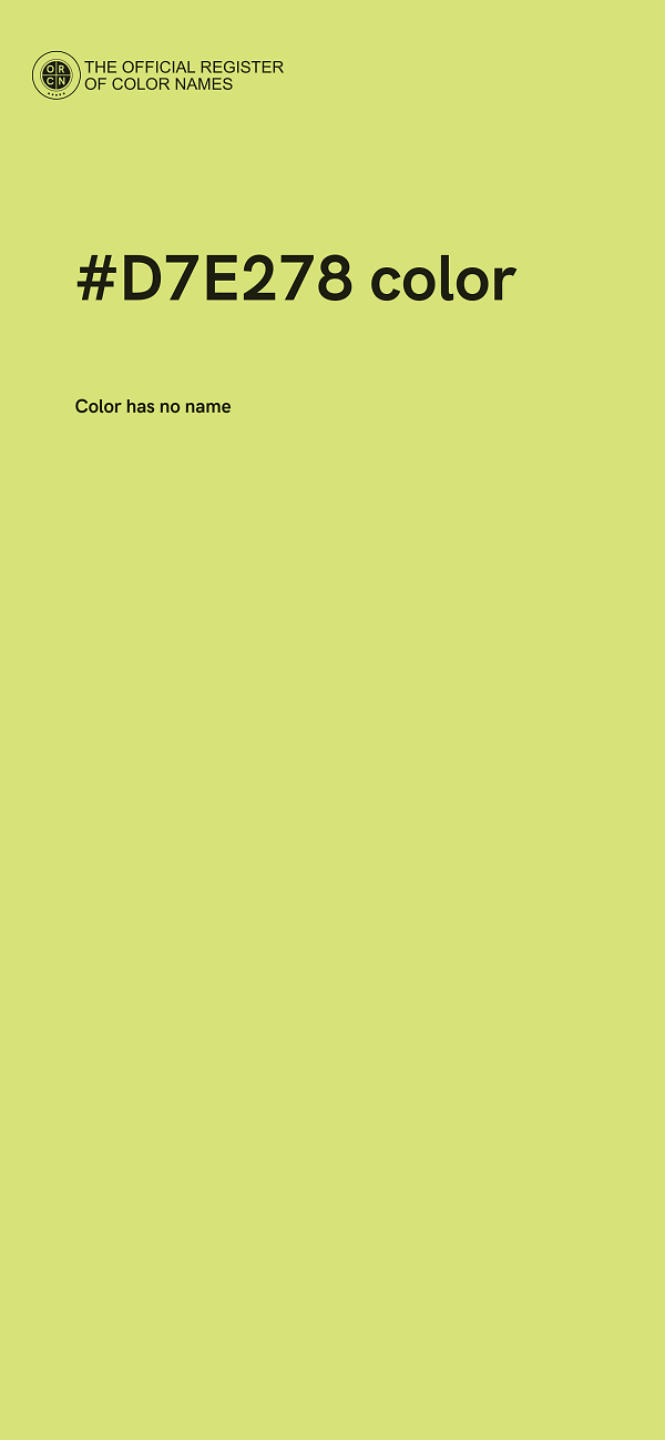 #D7E278 color image