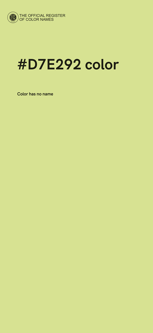 #D7E292 color image