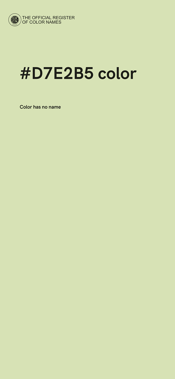 #D7E2B5 color image