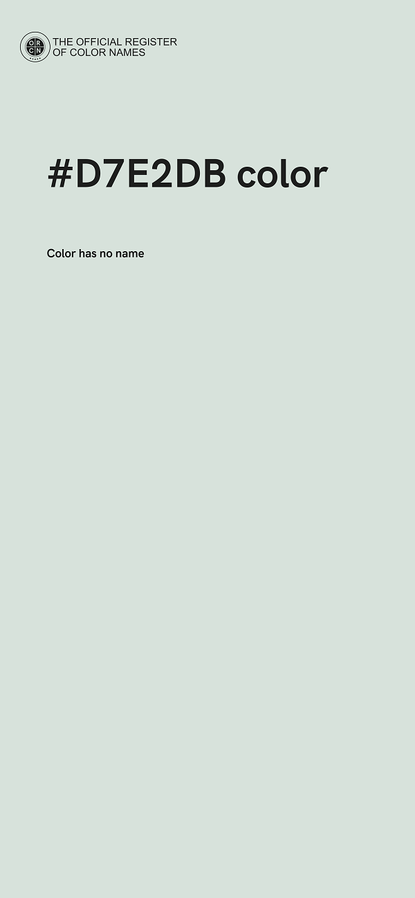 #D7E2DB color image