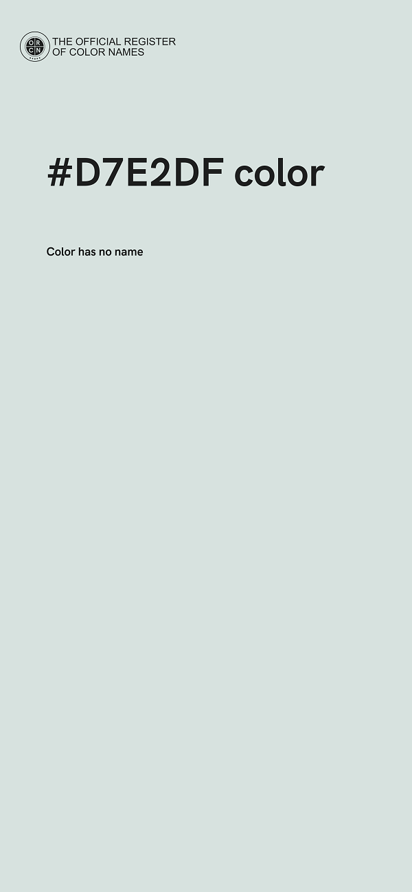 #D7E2DF color image
