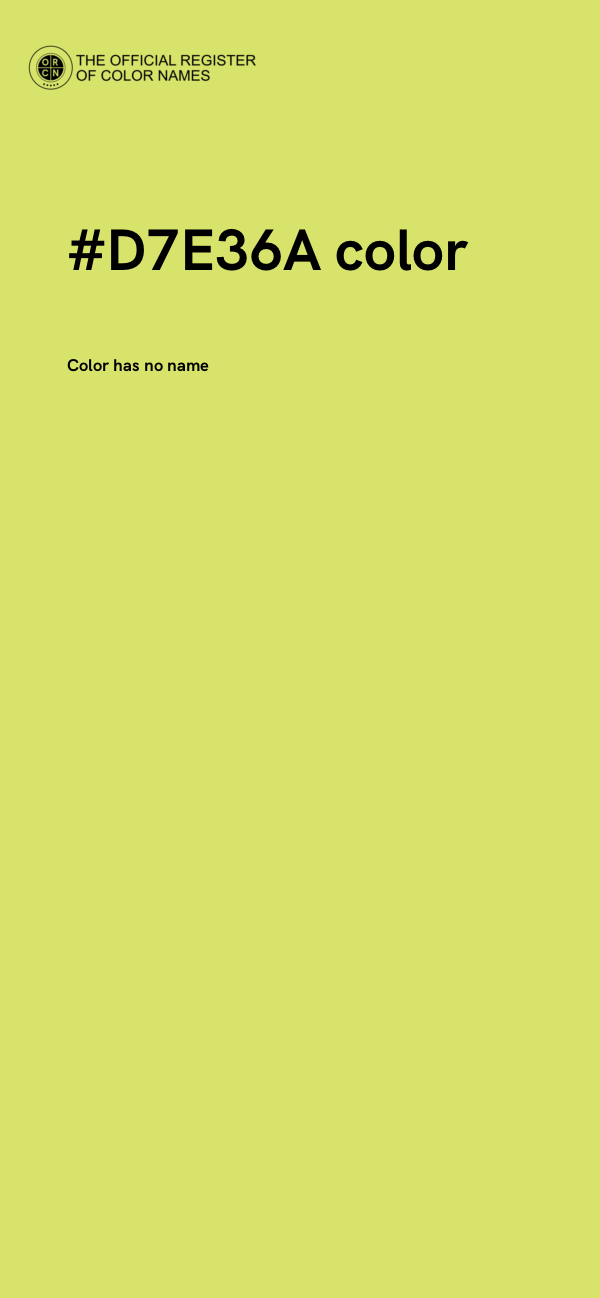 #D7E36A color image