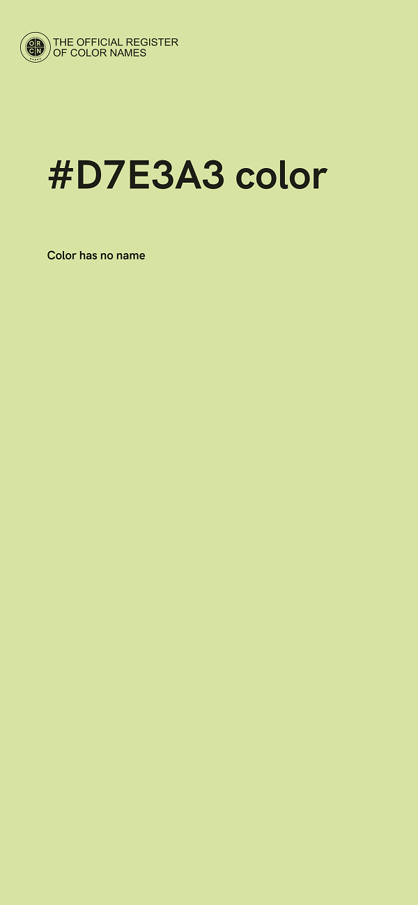 #D7E3A3 color image