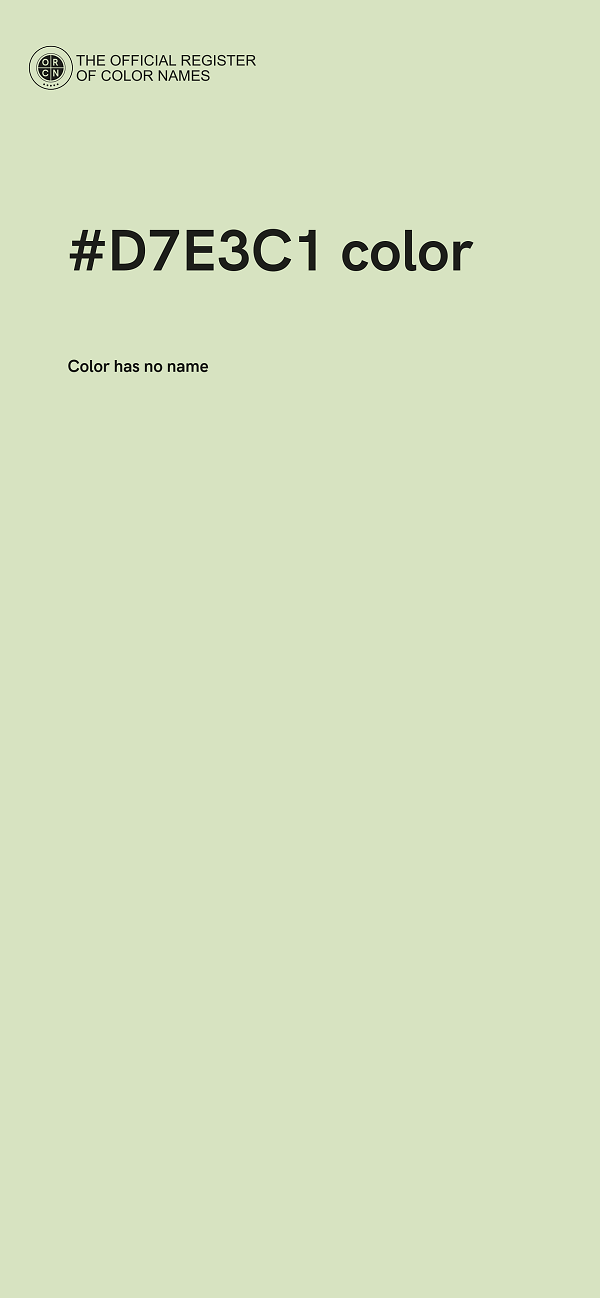 #D7E3C1 color image